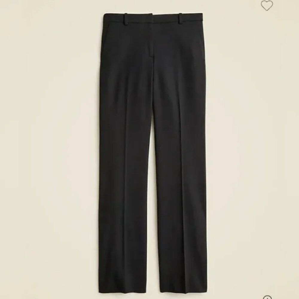 J. Crew Ci404 Black Petite Kaya pant in Italian stretch merino wool blend 4P NWT